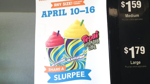 Slurpee 'Buy 1 Get 1 Free' Side Panel