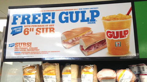 7-Eleven 'Free Gulp' Cooler Header