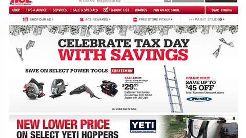 Ace Craftsman 'Tax Day' Carousel Ad
