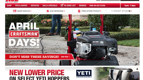 Ace Hardware 'April Craftsman Days' Carousel Ad