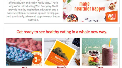 ShopRite 'Welcome Well Everyday' Email 