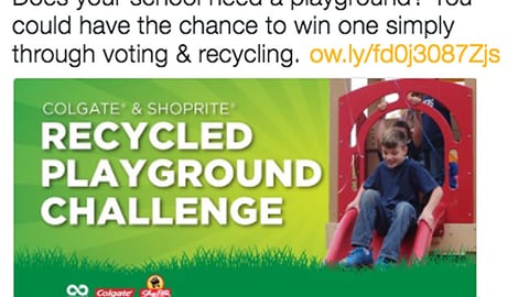 ShopRite Colgate 'Need a Playground?' Twitter Update