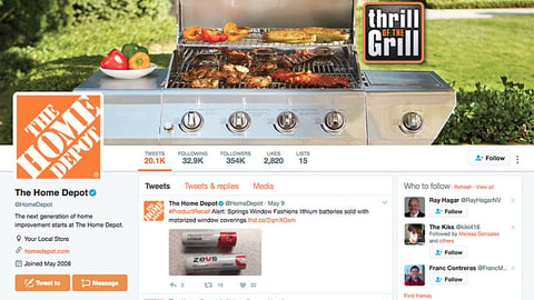 Home Depot 'Thrill of the Grill' Twitter Cover