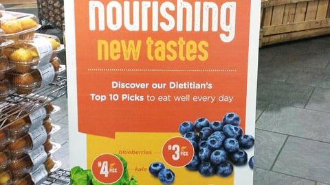 ShopRite 'Dietitian's Top 10 Picks' Standee