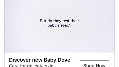 Target Baby Dove 'Pass The Test' Sponsored Facebook Update
