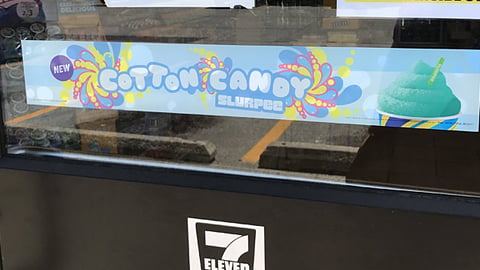 Slurpee 'Cotton Candy' Window Cling