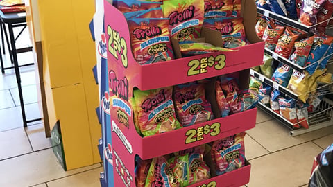Trolli Sour Brite Crawlers Slurpee Floorstand