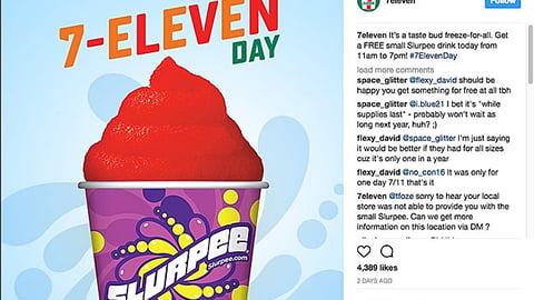 7-Eleven '7-Eleven Day' Instagram Update