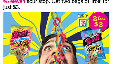 Trolli Slurpee Sour Brite Crawlers 7-Eleven Twitter Update