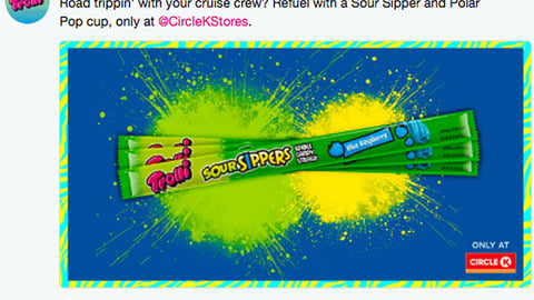 Trolli Sour Sippers Circle K Twitter Update
