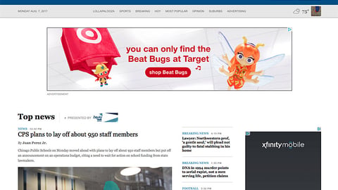 Chicago Tribune Target Netflix 'Beat Bugs' Display Ad