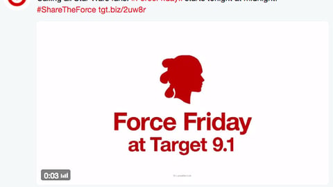 Target #ForceFridayII Twitter Update
