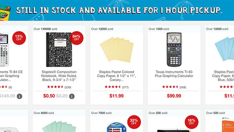 Staples '1 Hour Pickup' Display Ad