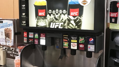 7-Eleven UFC 'Peel & Win' Translite Sign 
