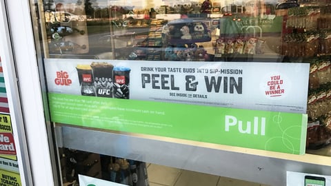 Big Gulp UFC 'Peel & Win' Door Cling