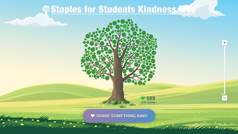 Staples Lady Gaga 'Kindness Tree' Website