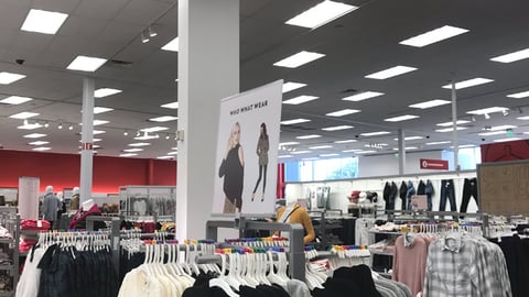 Target 'Womenswear' Ceiling Sign