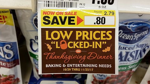 ShopRite 'Low Prices Locked-In' Price Label