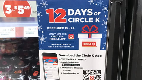 Circle K '12 Days of Circle K' Cooler Cling