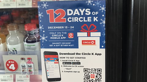 Circle K '12 Days of Circle K' Cooler Cling