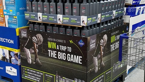 Dove Men+Care Sam's Club 'Big Game' Pallet Display