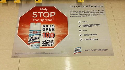 Lysol 'Stop the Spread' Floor Cling