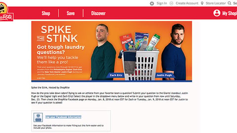 ShopRite P&G 'Spike the Stink' Page