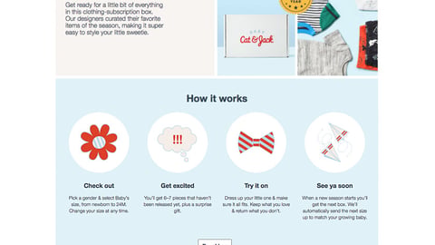 Target Cat & Jack Box Web Page