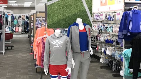 Umbro Target Ceiling Sign