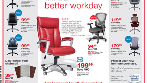Staples 'Better Chair = Better Workplace' Feature