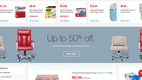 Staples 'Limited-Time Savings' Display Ad