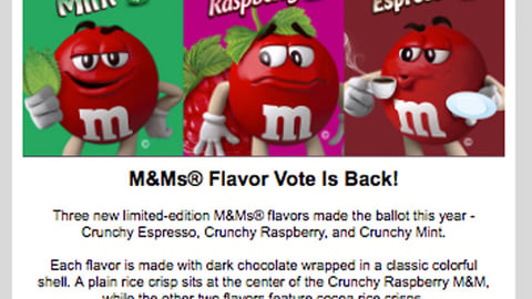 Circle K M&M's 'Flavor Vote' Email