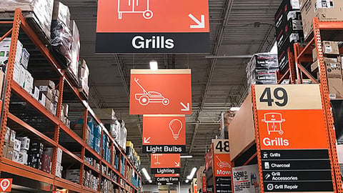 Home Depot Navigational Signs