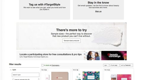 Target Beauty Boxes Page