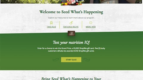 Unilever ShopRite 'Seed What's Happening' Website