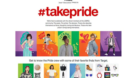 Target #takepride Promotional Page
