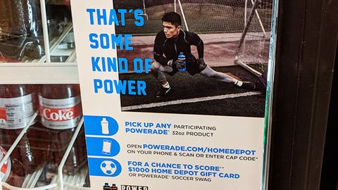 Powerade Home Depot Cooler Cling
