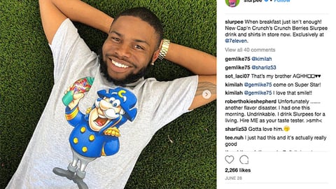 Slurpee Cap’n Crunch’s Crunch Berries Instagram Update