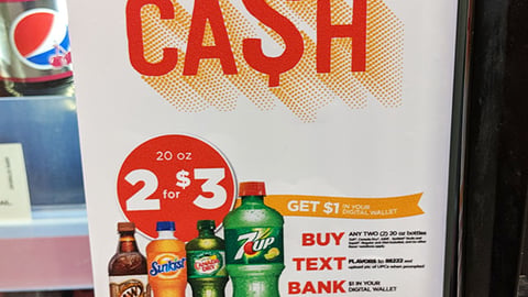 Dr Pepper Snapple Group Circle K 'Flavors For Cash' Cooler Cling