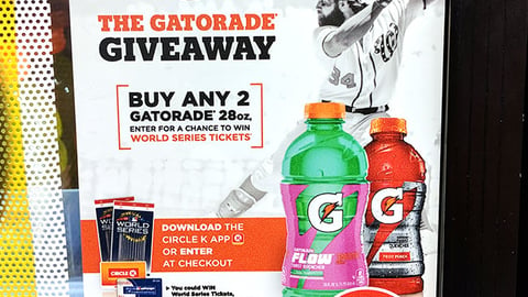 Gatorade Circle K 'Giveaway' Cooler Cling
