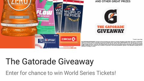 Circle K Gatorade 'Giveaway' Mobile App Ad
