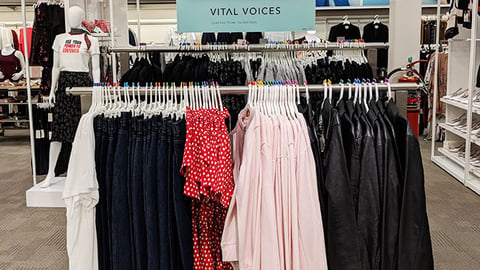 A New Day Vital Voices Ceiling Sign