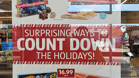 Aldi 'Surprising Ways to Count Down' Window Poster