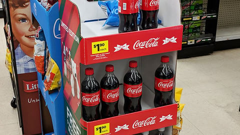 Coca-Cola Dollar General 'The Gift of Refreshment' Floorstand