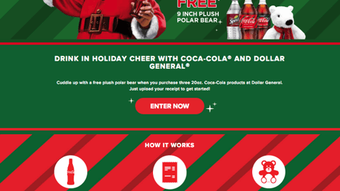 Coca-Cola Dollar General 'The Gift of Refreshment' Web Page