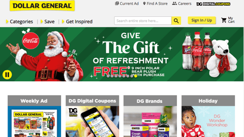Dollar General Coca-Cola 'The Gift of Refreshment' Carousel Ad