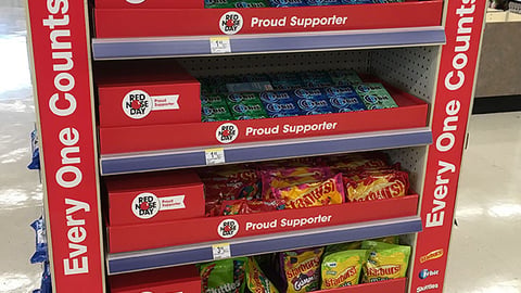 Mars Walgreens 'Red Nose Day' Endcap