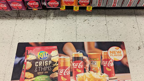 Ritz Coca-Cola Reese's 'Enjoy Unrivaled Favorites' Floor Cling