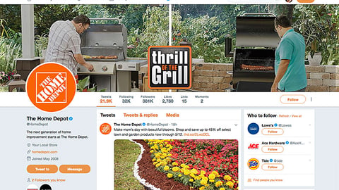 Home Depot 'Thrill of the Grill' Twitter Cover