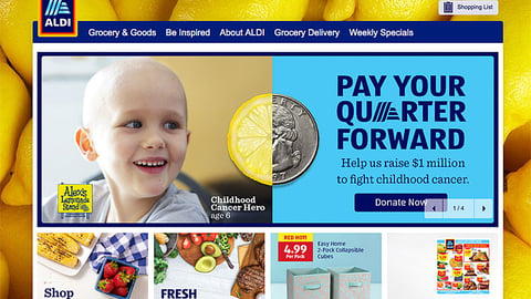 Aldi Alex's Lemonade Stand Foundation 'Pay Your Quarter Forward' Carousel Ad